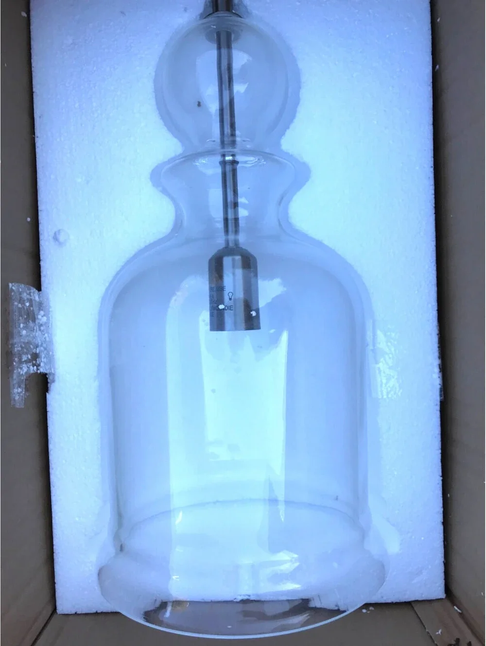 Staunton Collection P5333-9 in. 1-Light Brushed Nickel Pendant with Clear Glass